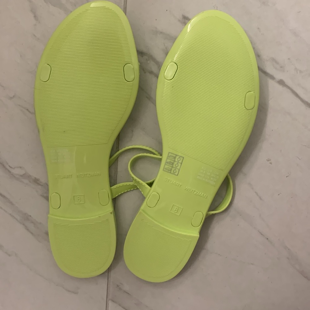 Stuart Weitzman neon green Jelly Sandals - Picture 4 of 7